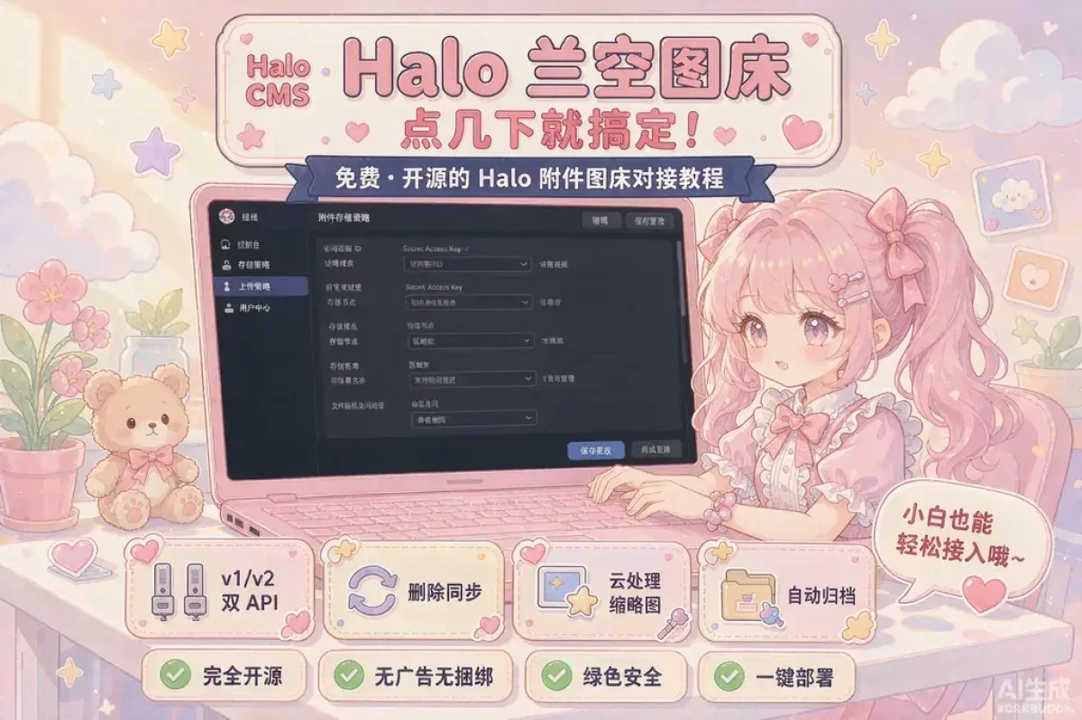Halo 附件存储接入兰空图床商业版 v2