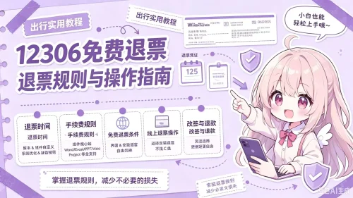 12306 免费退票攻略：巧用列车晚点规则，退票手续费一分不花