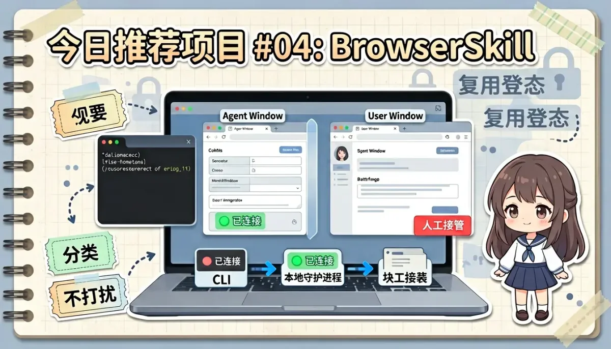 今日推荐项目 #04:BrowserSkill,让 AI 直接操作你已登录的浏览器